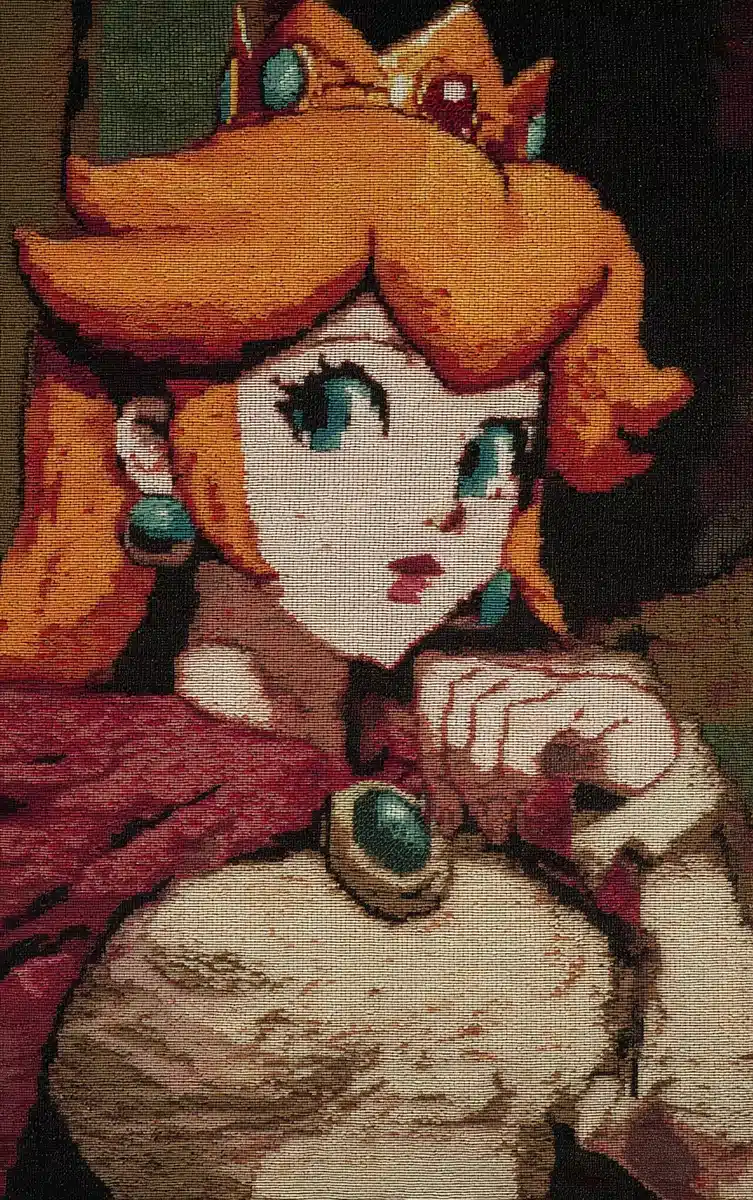 Pixelated Princess Cross Stitch Midjourney提示词