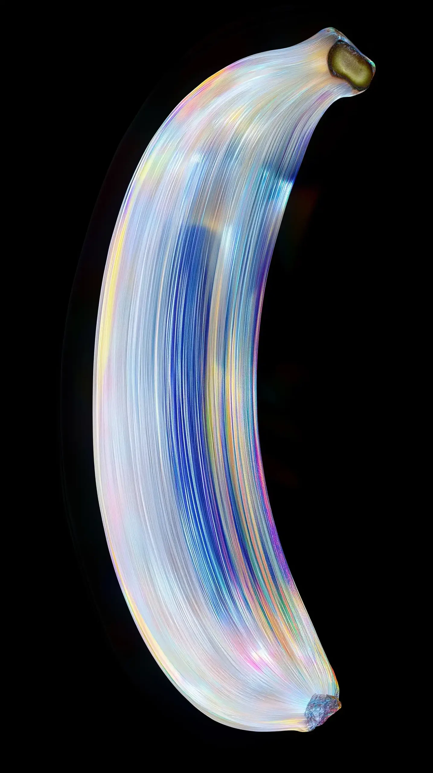 Holographic Banana in Motion Midjourney提示词
