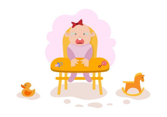 免费的哭泣宝贝插画矢量