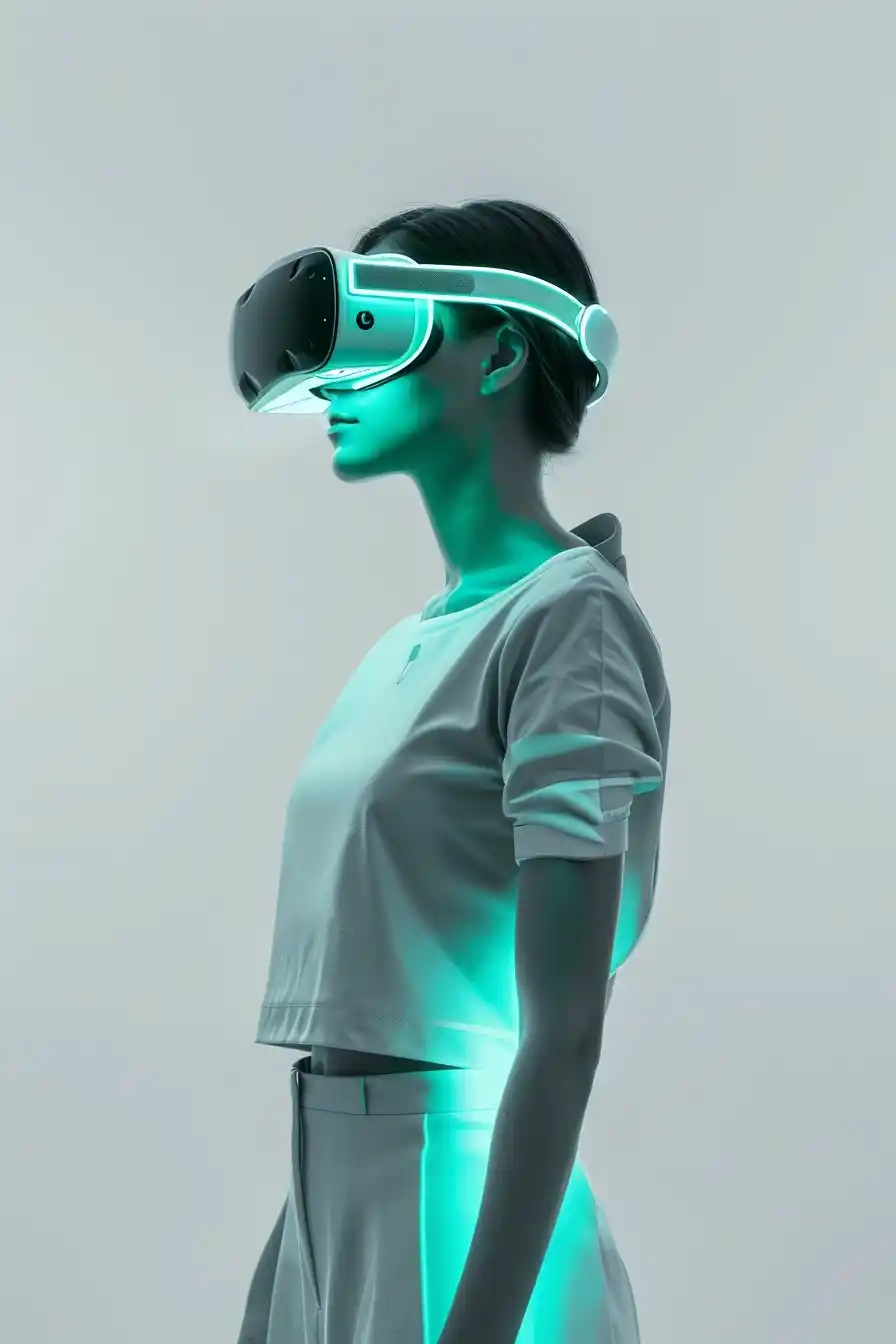 Futuristic VR Portrait Art Midjourney提示词