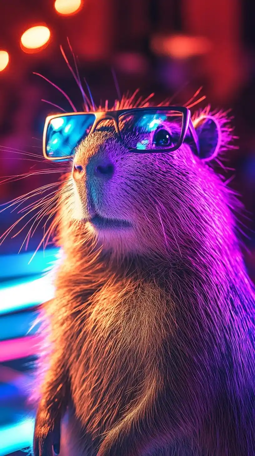 Disco Capybara Dance Floor Midjourney提示词
