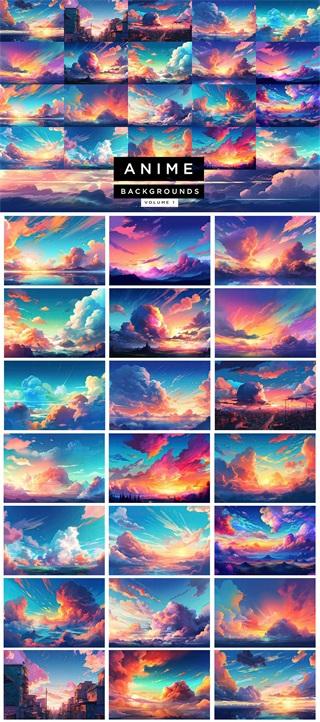 21款梦幻卡通天空白云云朵背景JPG格式2023611
