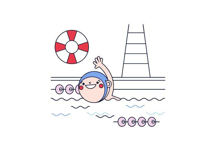 免费游泳矢量