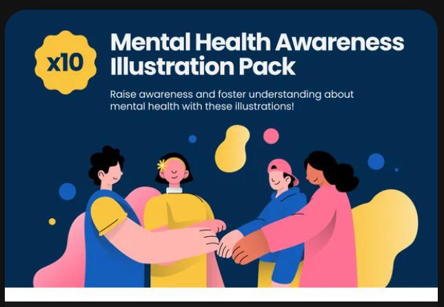 Mental Health Awareness Illustration Pack
