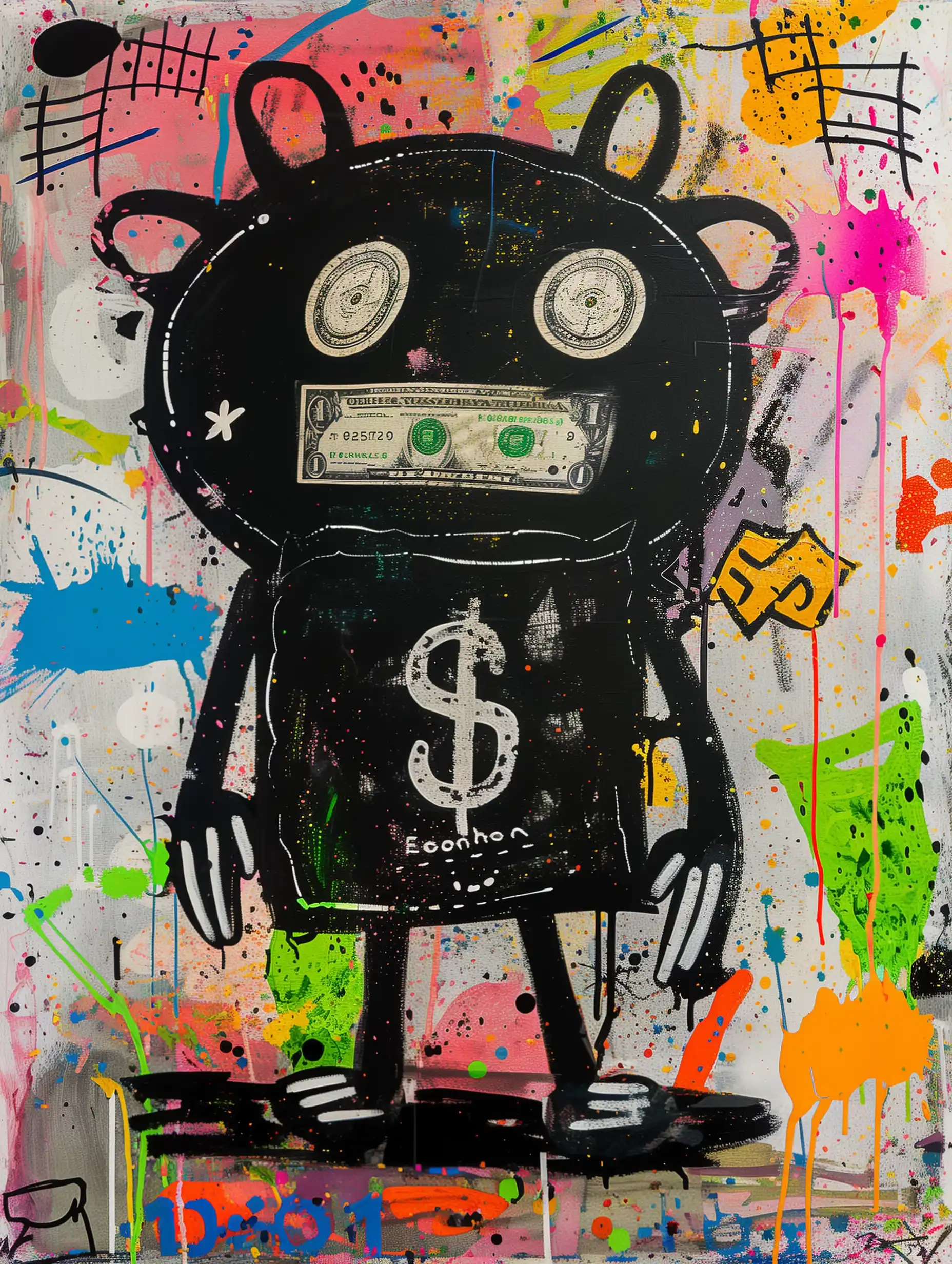Money Monster Collage Midjourney提示词