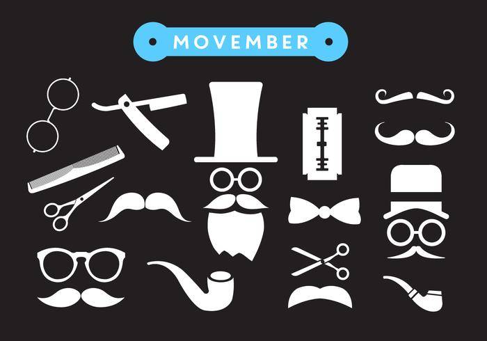 Movember刮胡矢量图标