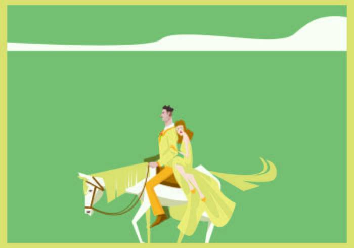 加上白色的金发马图