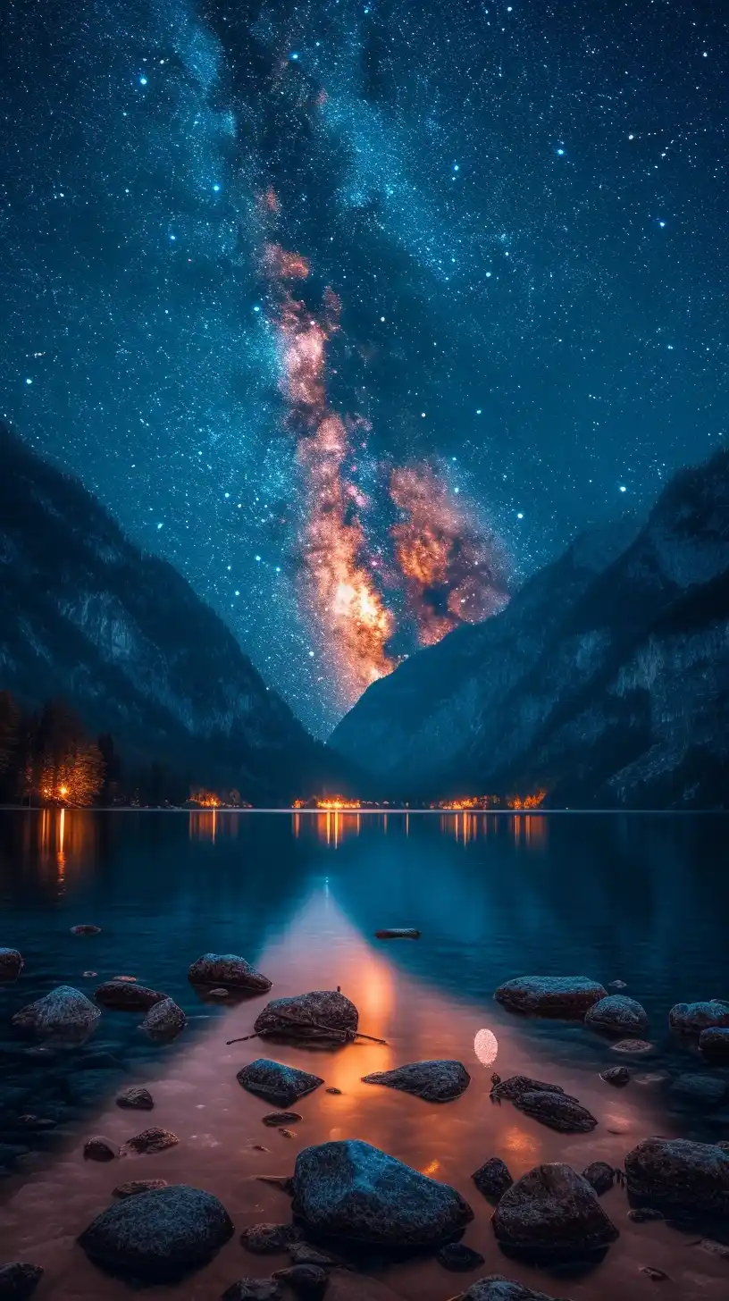 Raw Milky Way Night Midjourney 提示词生成效果