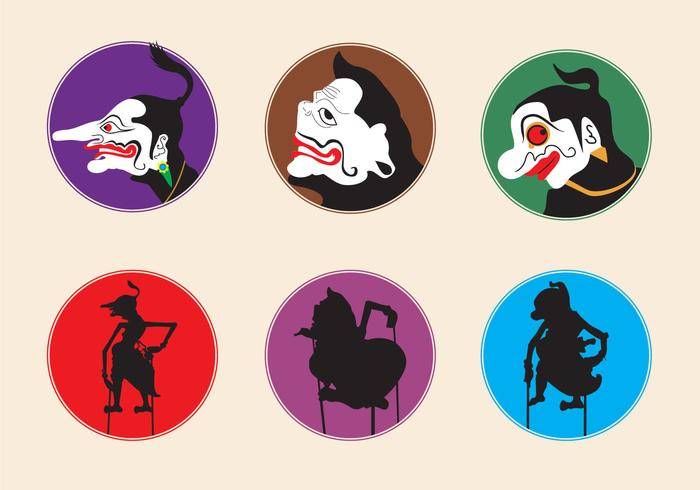Punakawan Wayang Kulit Vectors