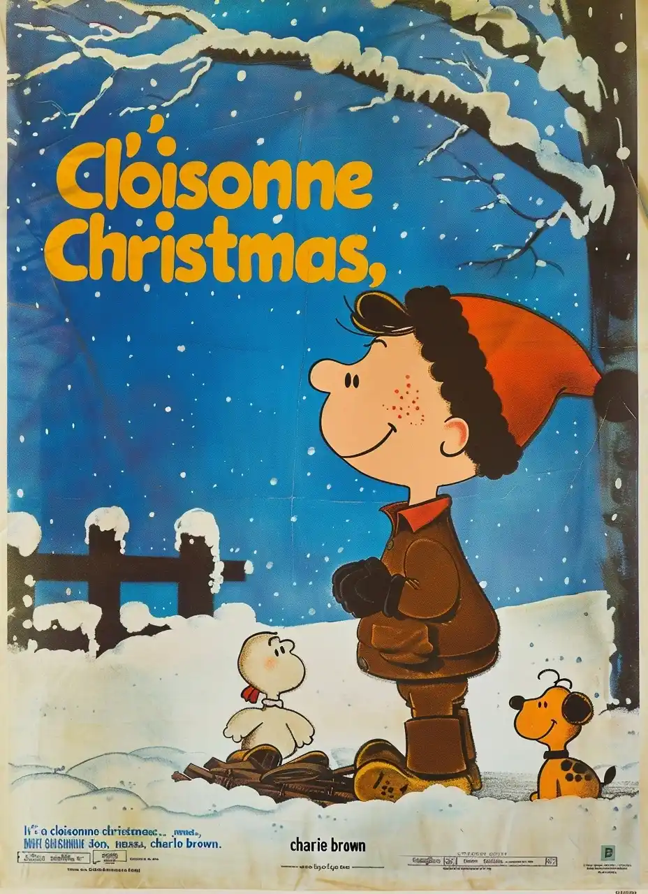 Clean Cloisonn Christmas Poster Midjourney 提示词生成效果
