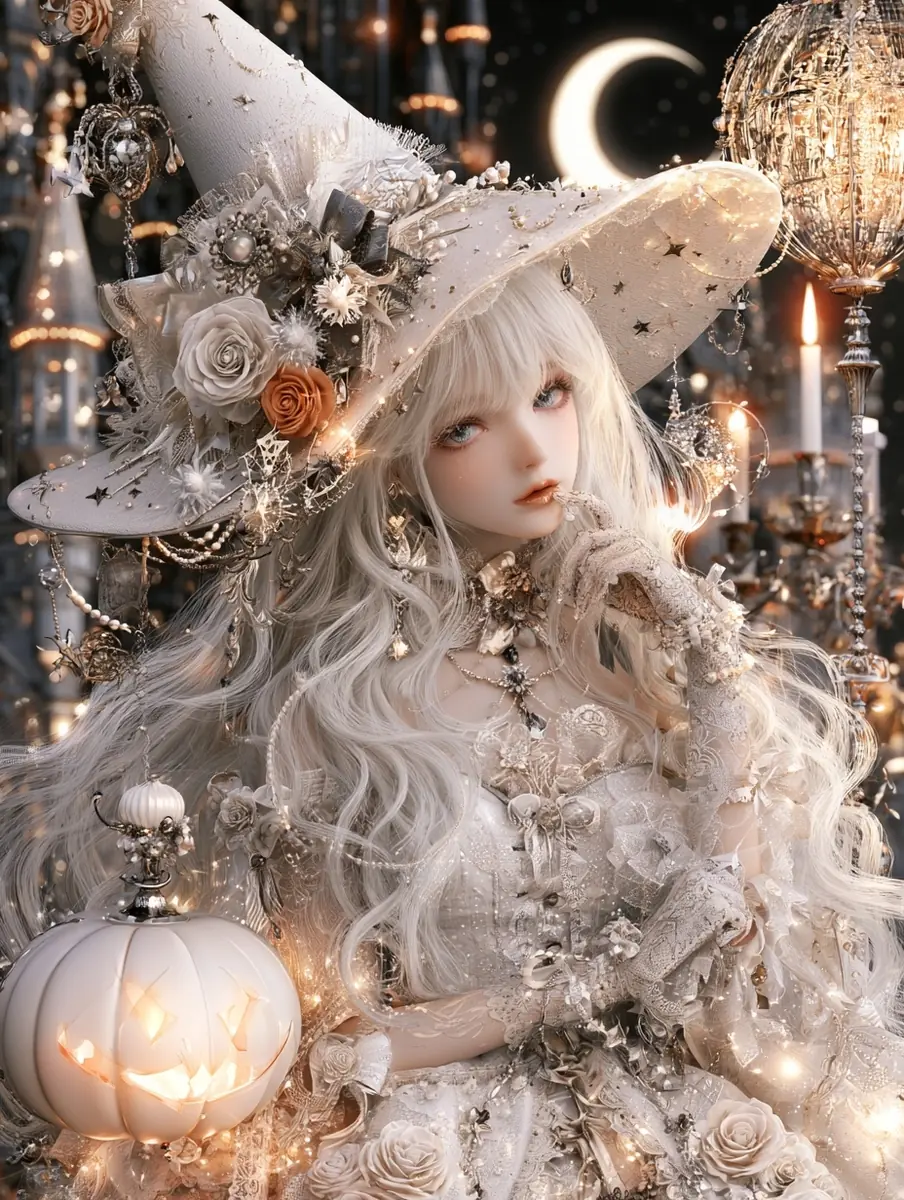Halloween Pumpkin And Candle Midjourney提示词