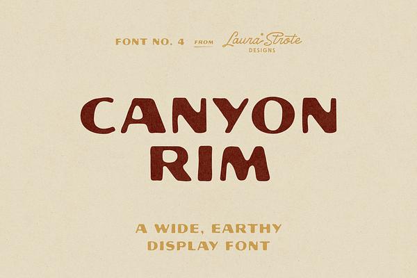 CANYON RIM Wide Sans Display Font