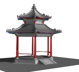 小亭子3D模型