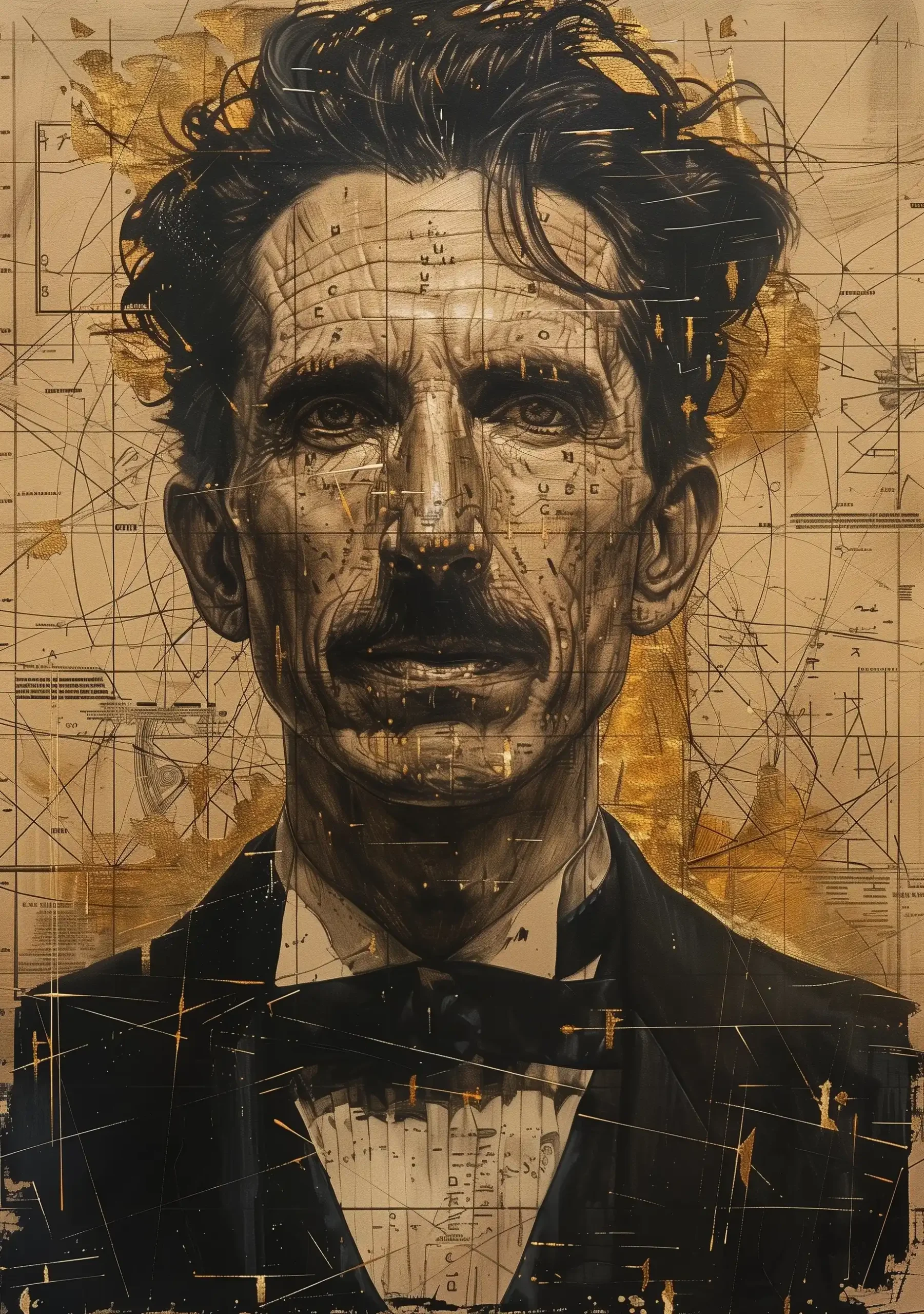 Piratepunk Tesla Portrait Midjourney提示词