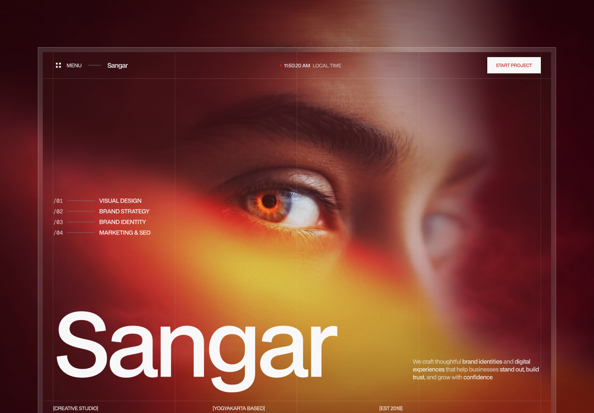 暗色代理商作品集Framer模板（Sangar），Sangar — Creative Agency & Portfolio Framer Template