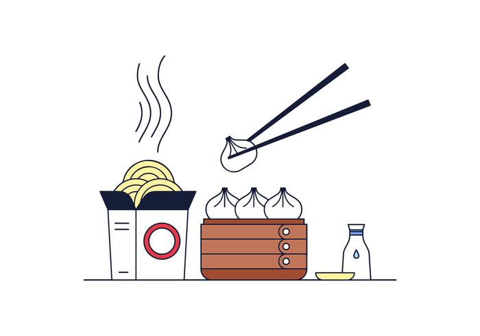 免费的中国食品矢量