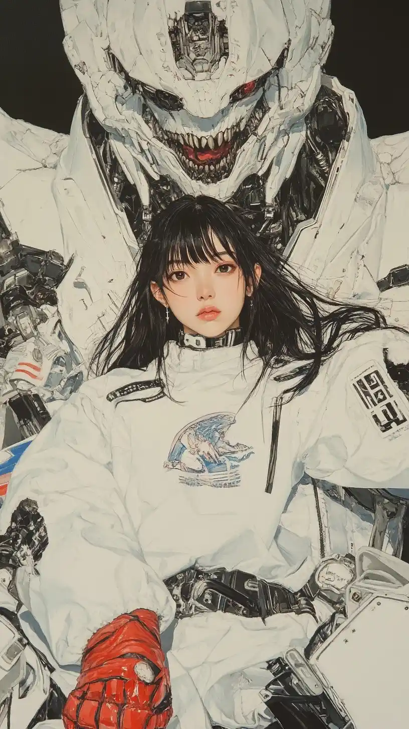 Goth Sci-Fi Asian Girl Midjourney提示词