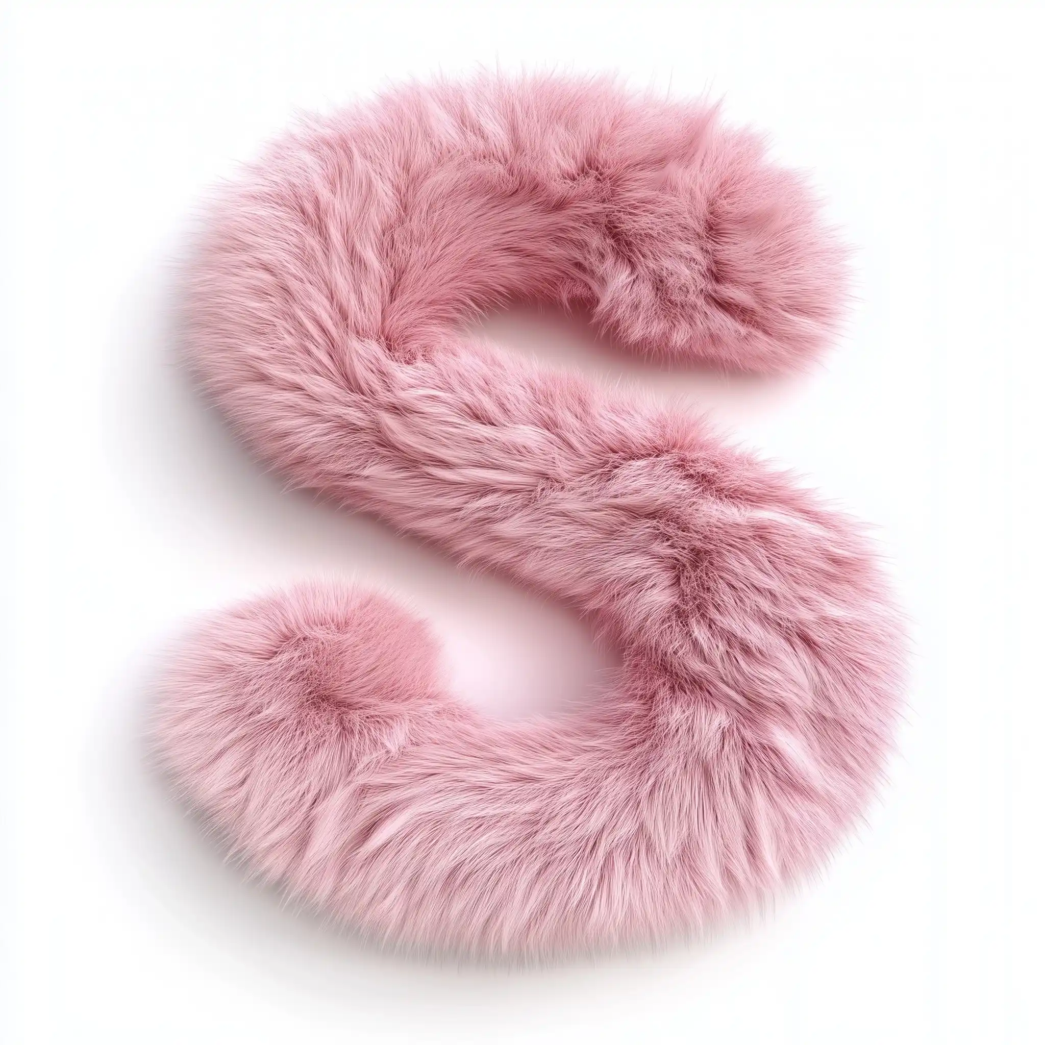 3D Pink Fluffy Letter S Midjourney提示词