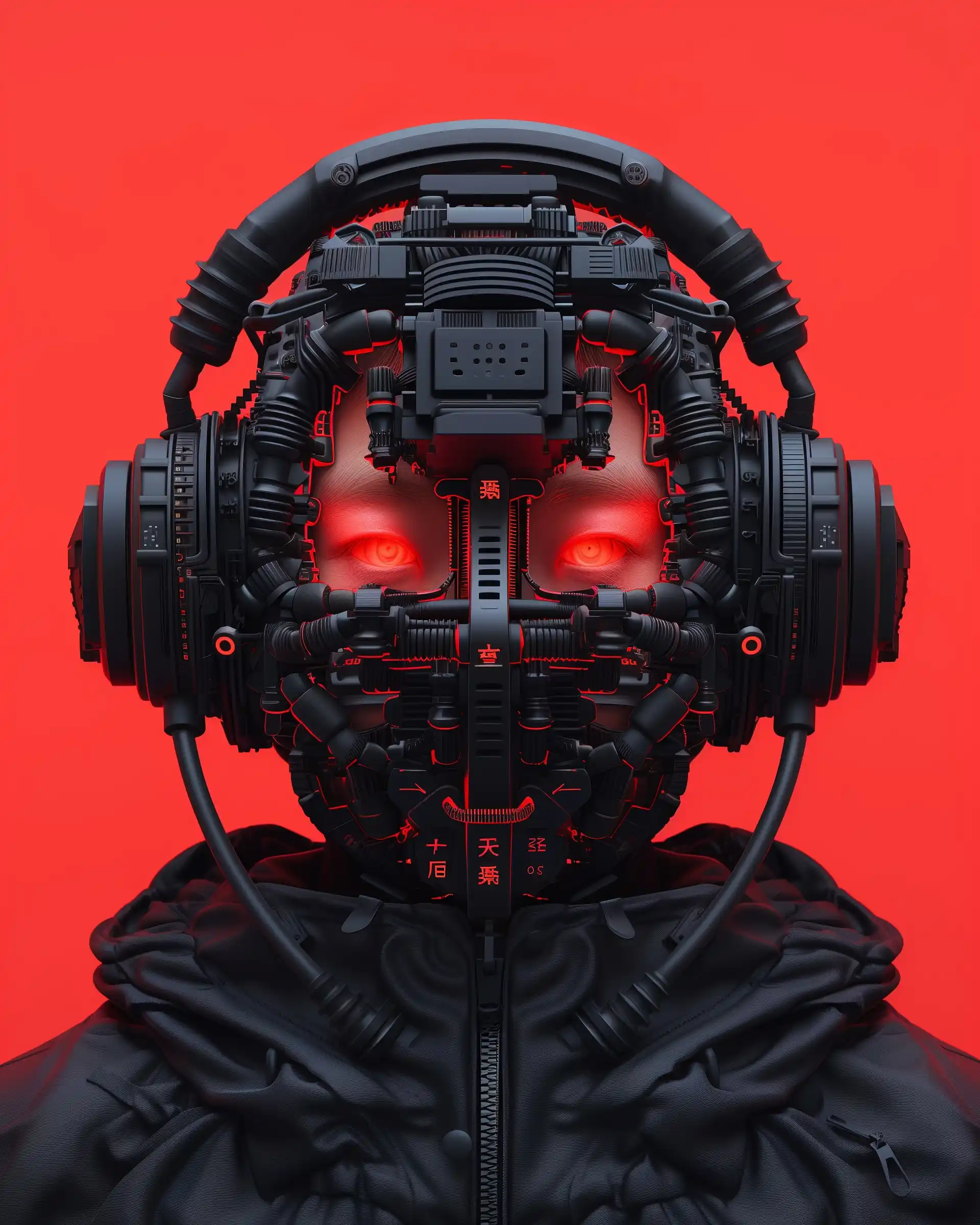 Hyperrealistic Biomechanical Skull Midjourney提示词