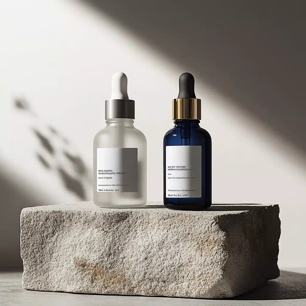 Realistic Skincare Serum Display Midjourney提示词