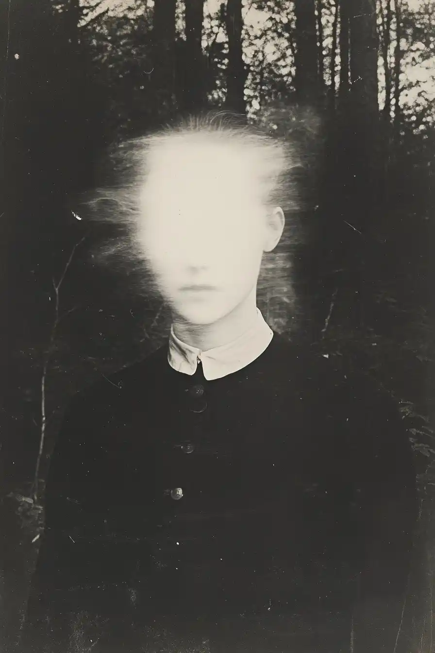Surreal Portrait in Forest Midjourney提示词