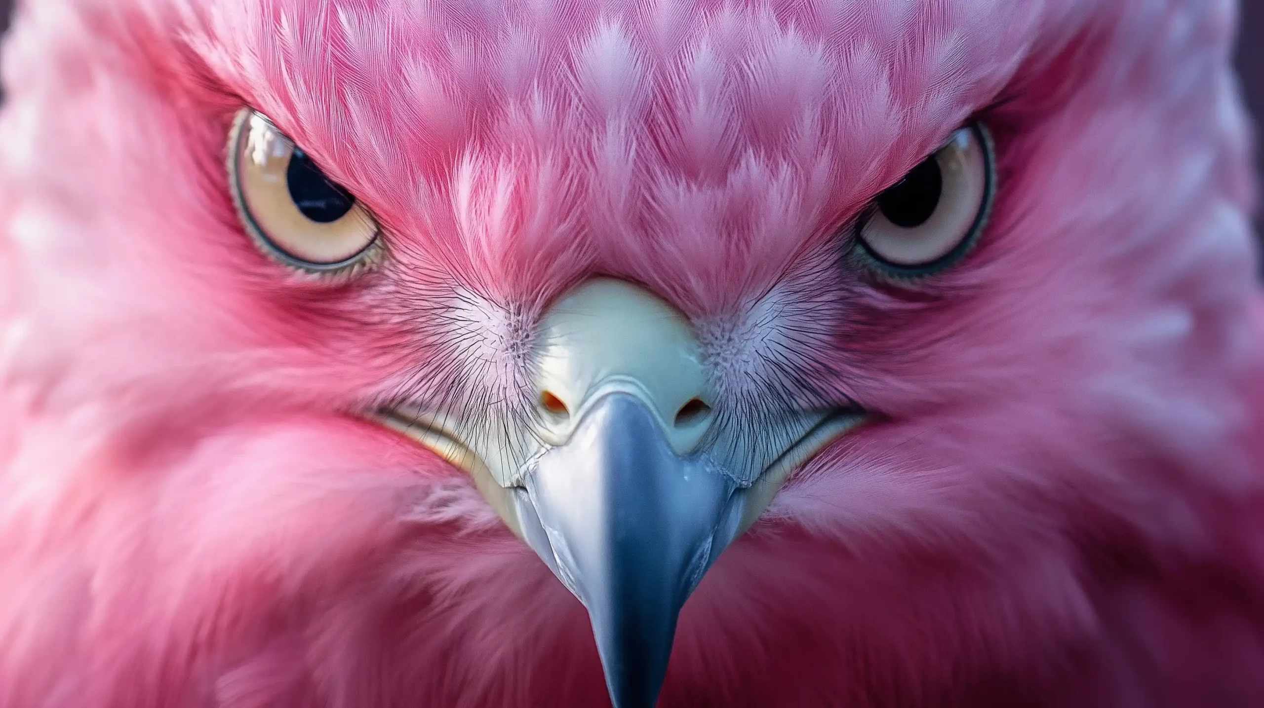 Close-Up Pink Hawk HDR Midjourney提示词