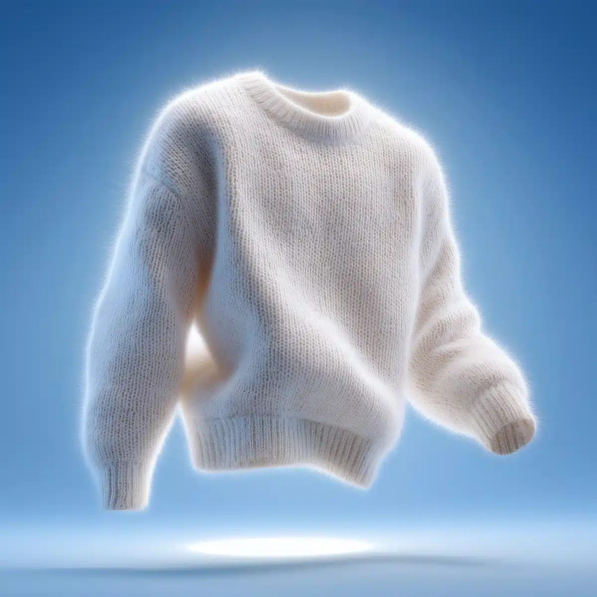 Photorealistic Wool Sweater Display Midjourney提示词