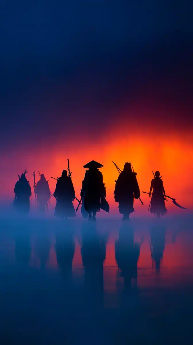Reapers in Cultural Silhouettes Midjourney提示词