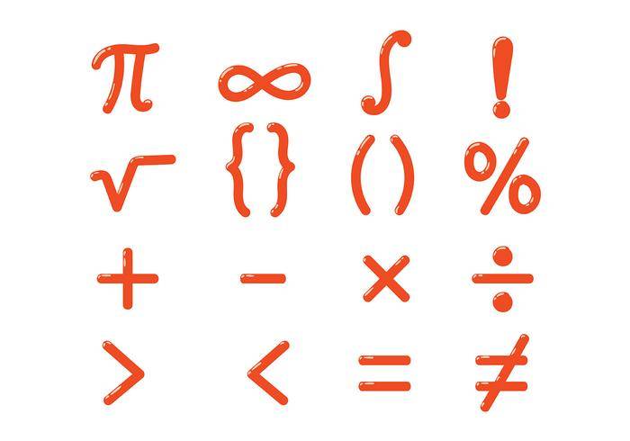 闪亮的数学符号矢量