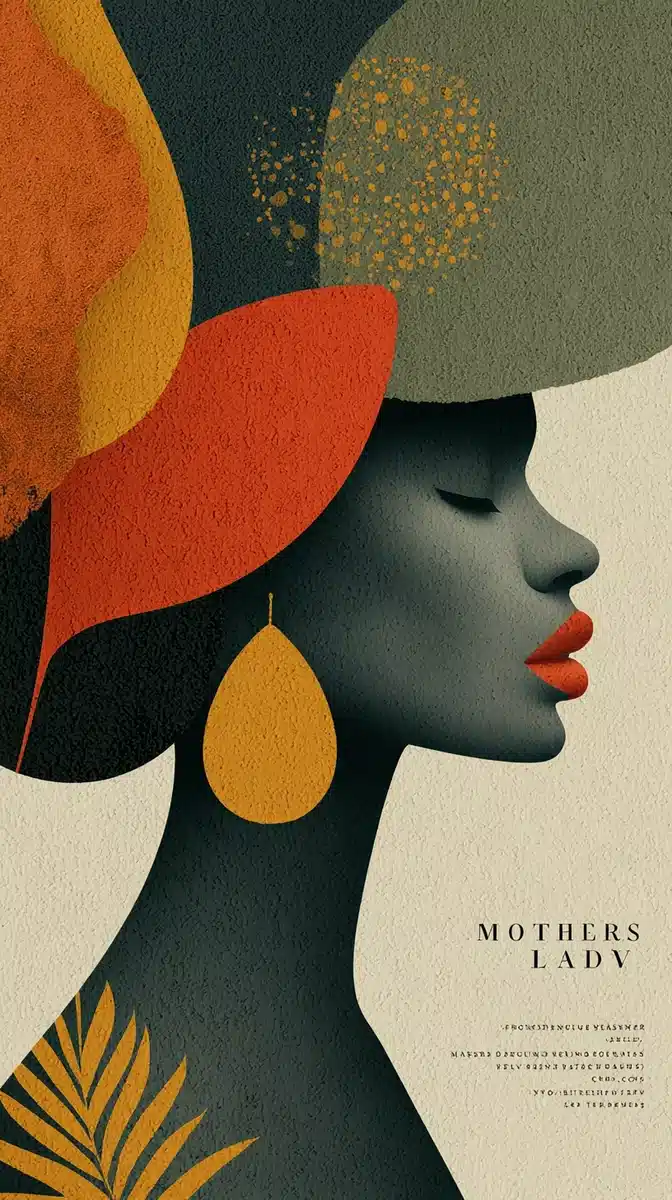 Contemporary Mothers Day Poster Midjourney提示词