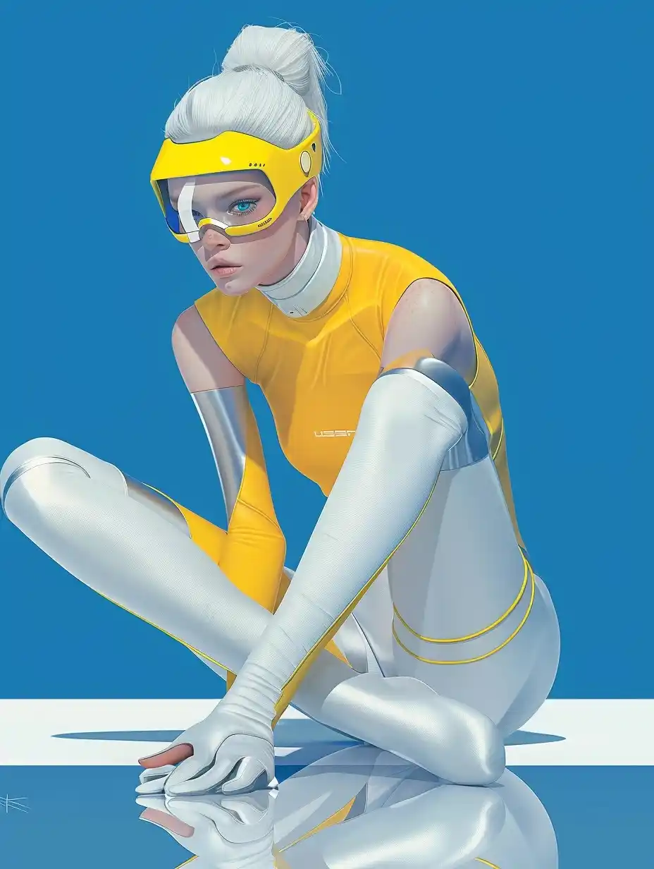 Futuristic Athlete Portrait Midjourney提示词