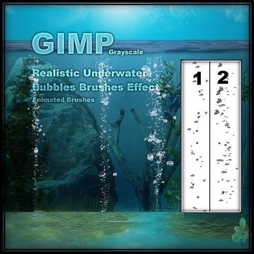 高清晰真实水泡GIMP画笔笔刷