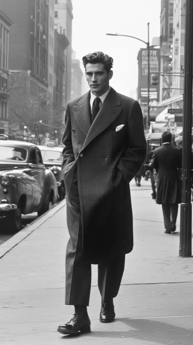 Vintage Man in Suit Midjourney提示词