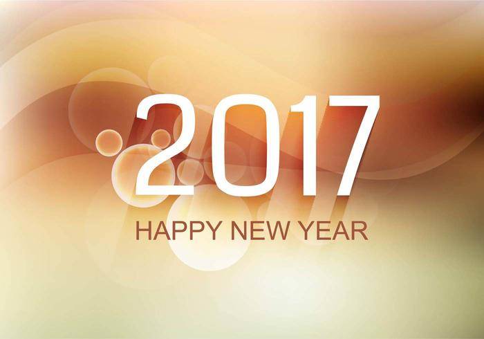 免费矢量新年2017年背景