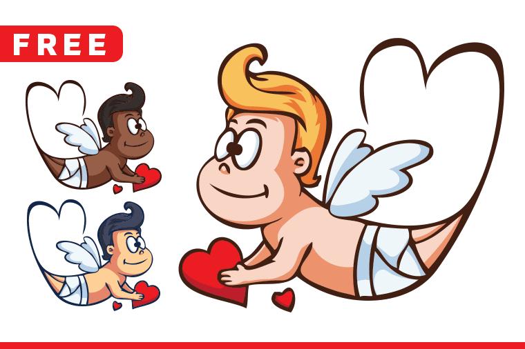 Free Vector Cupid Character（可爱图案）