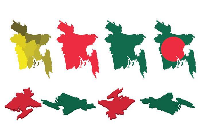 免费孟加拉国地图矢量