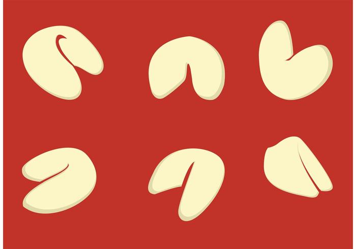 幸运饼干矢量插图