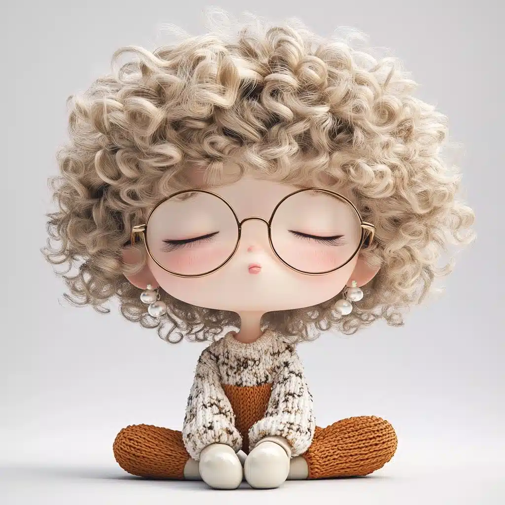 Chibi Character in 3D Midjourney提示词