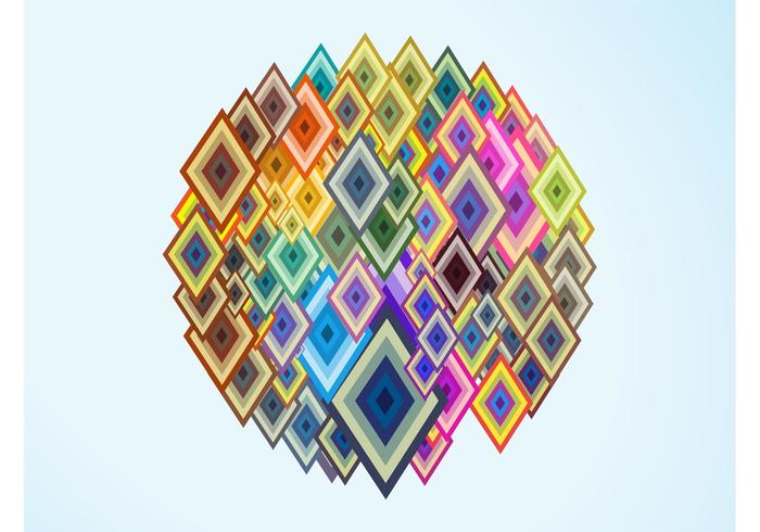 五颜六色的钻石形状