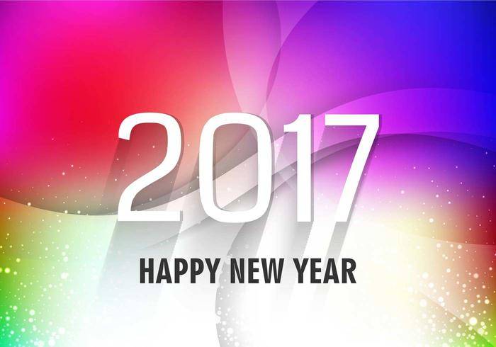 免费矢量新年2017年背景