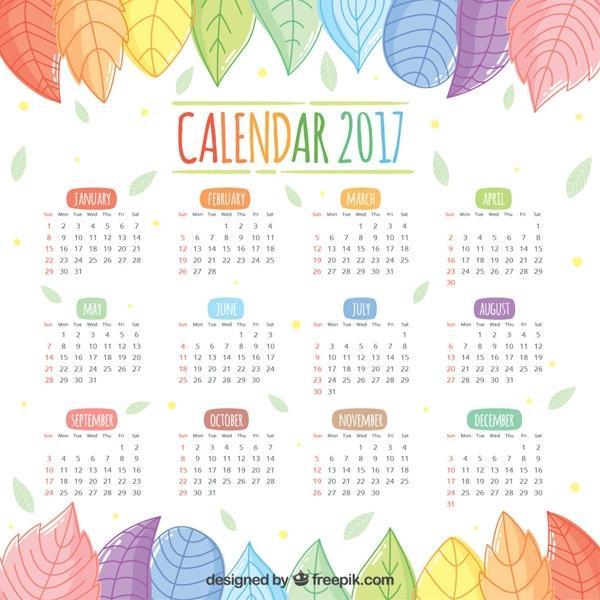 2017叶子日历