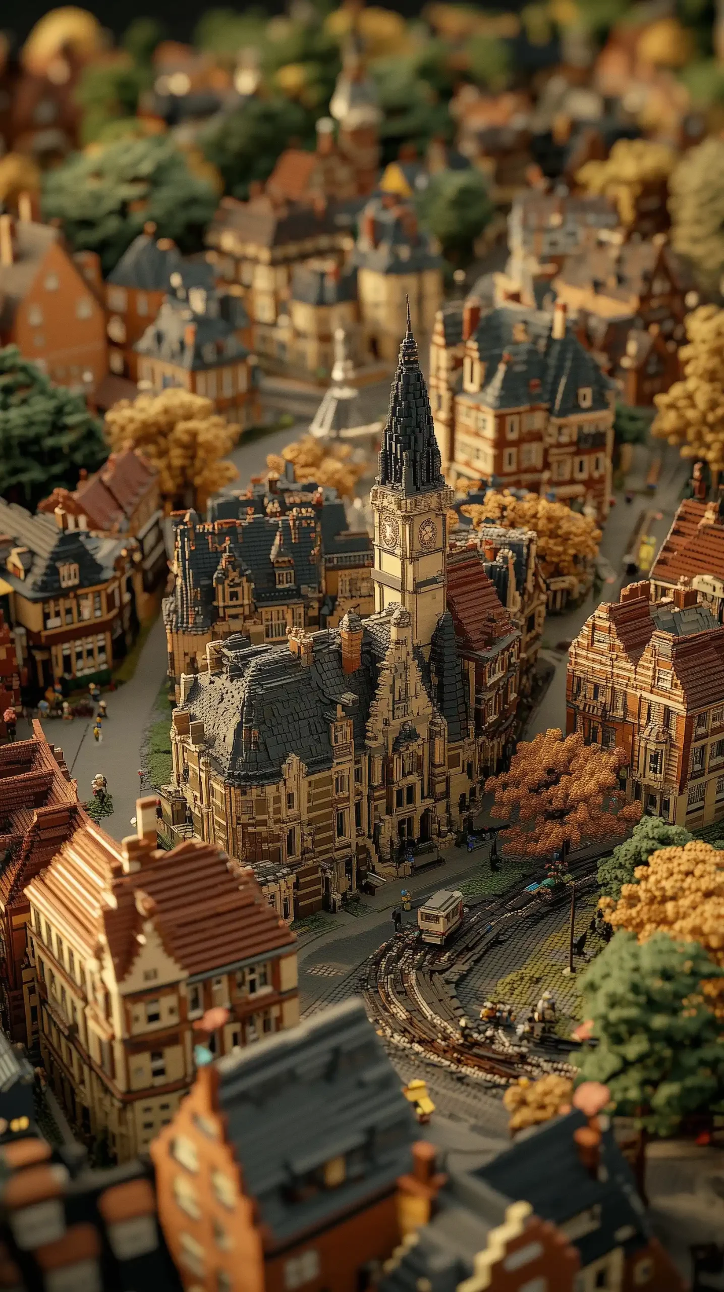 Lego England Aerial View Midjourney提示词