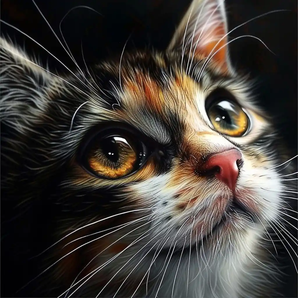 Graphic Cat Portrait Midjourney提示词