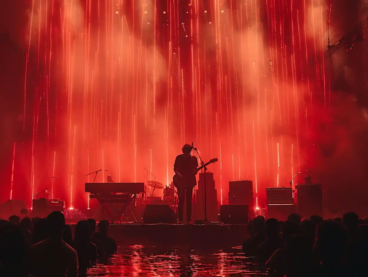 Red Concert Interiors – Sony 43 Midjourney提示词