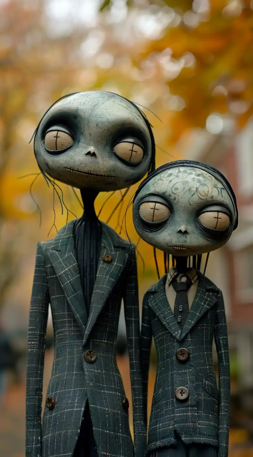 Wes Anderson Addams Card Midjourney提示词