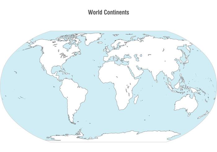 世界大陆地图矢量