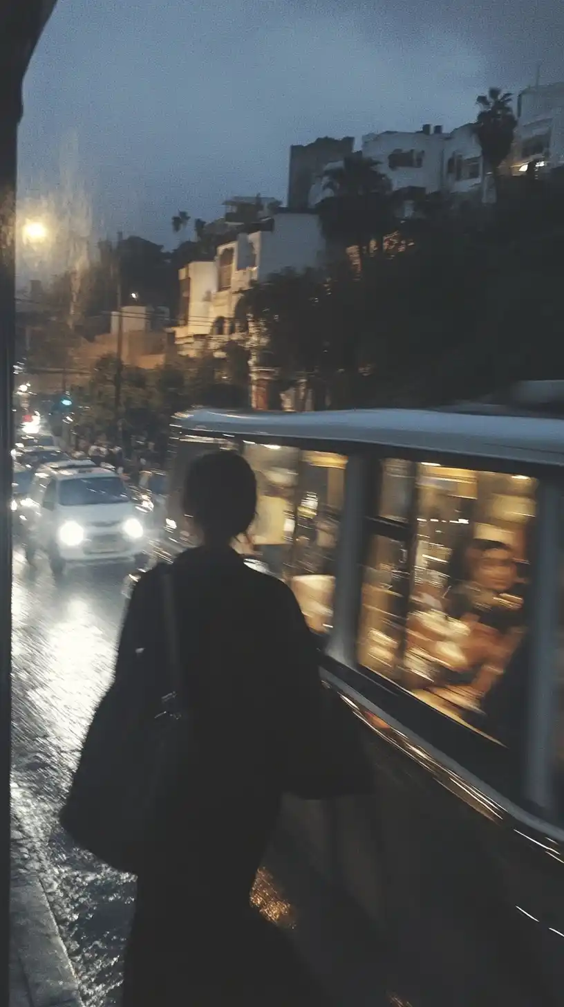 Blurry Nightscape in Casablanca Midjourney提示词