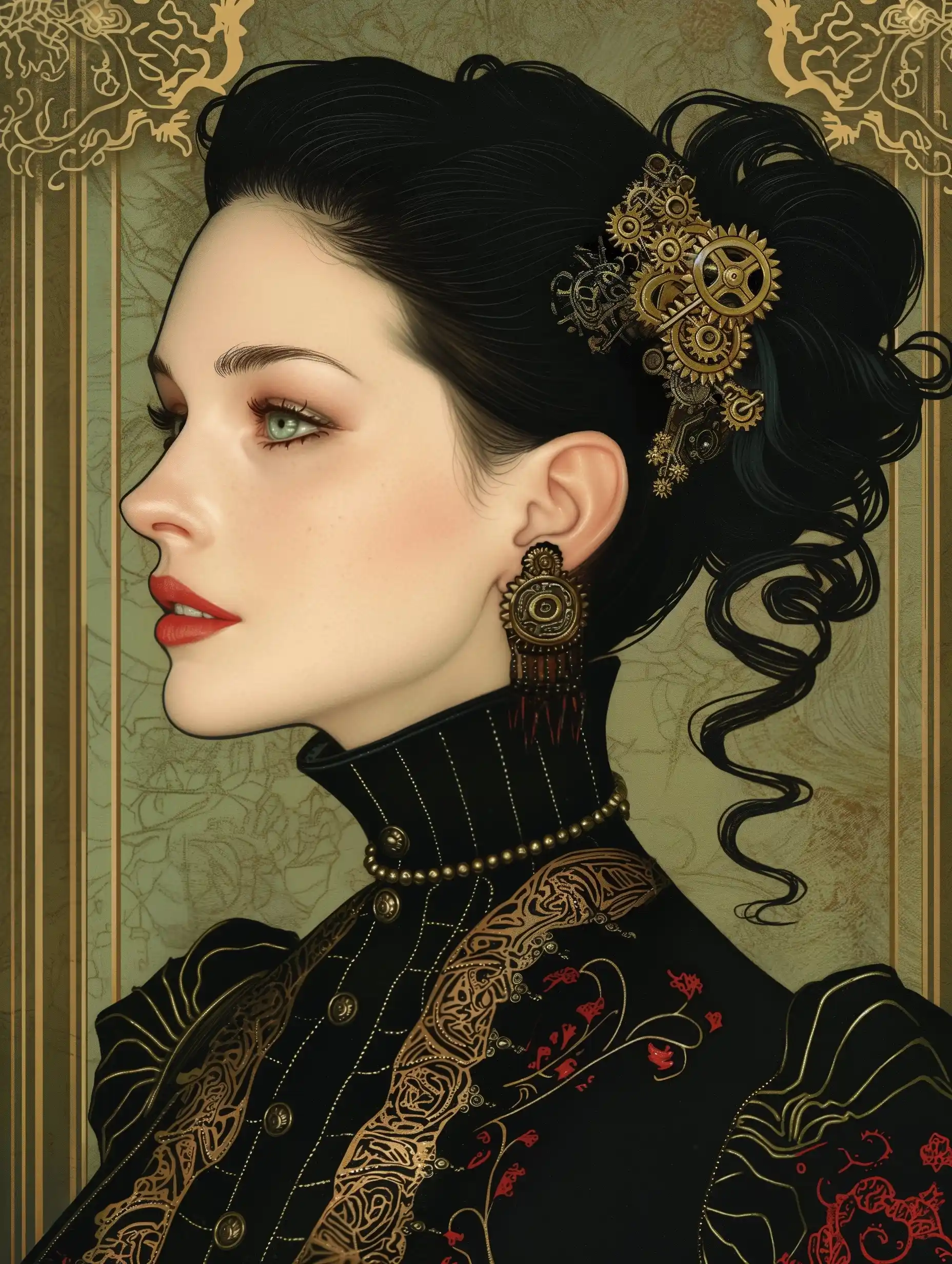 Steampunk Lab Portrait Midjourney提示词