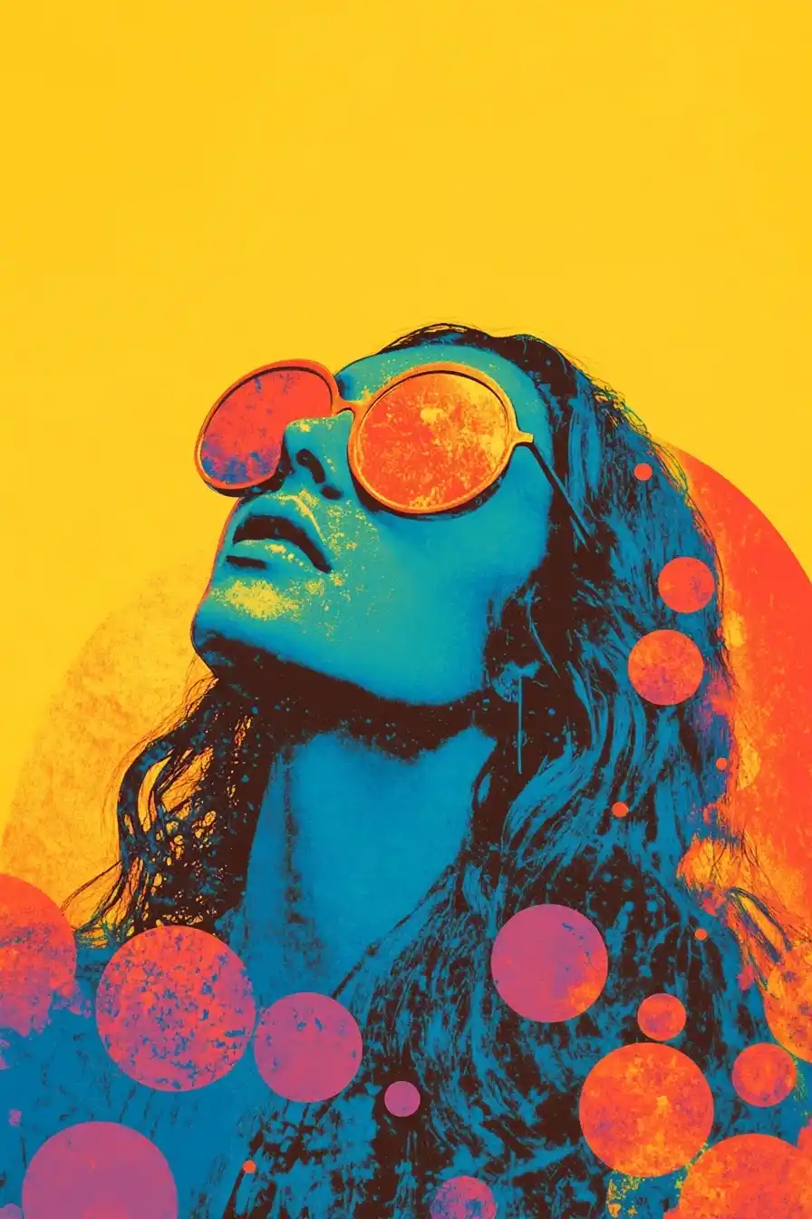 Psychedelic Rock Band Poster Midjourney提示词