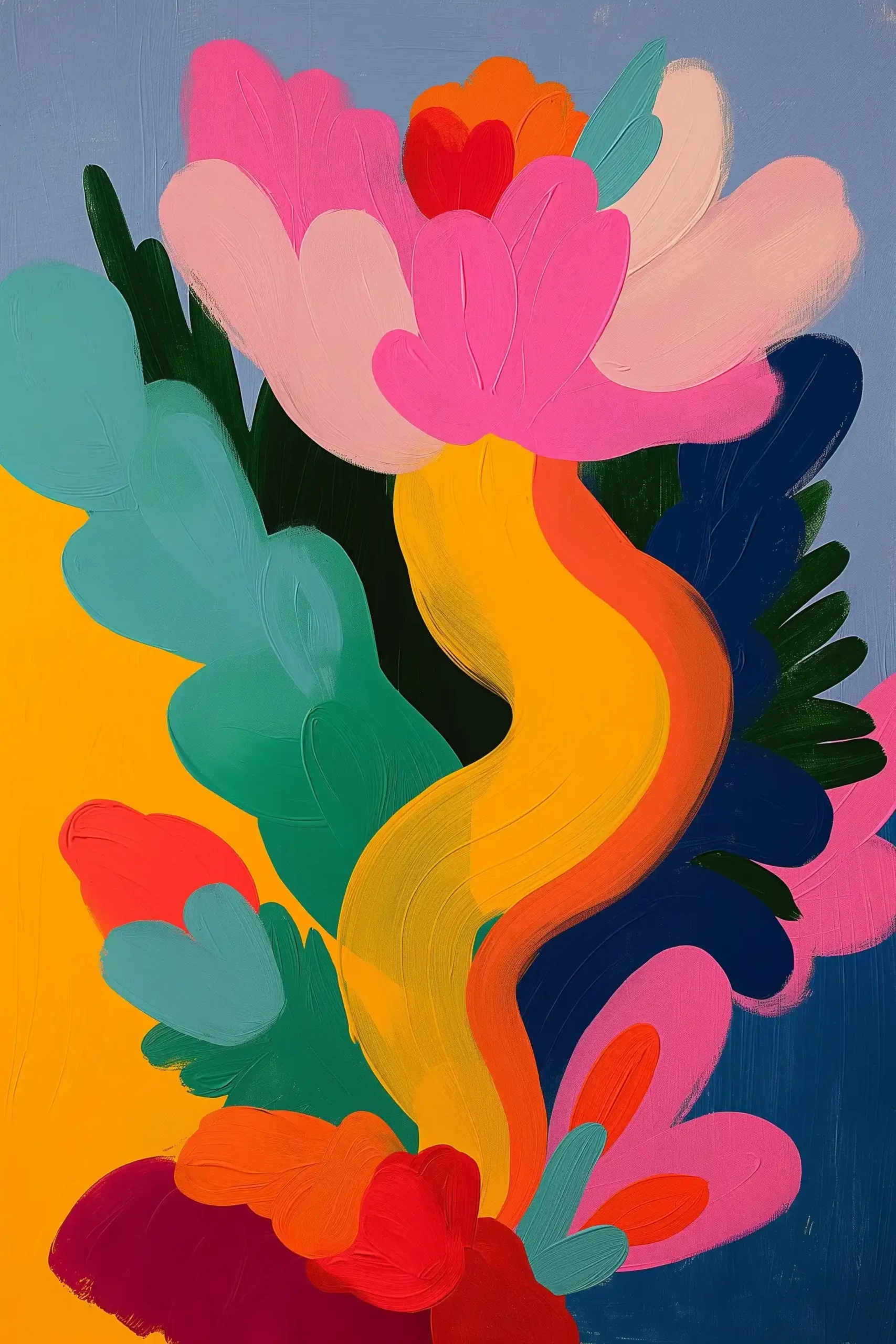 UFOs in Matisse Style Midjourney提示词